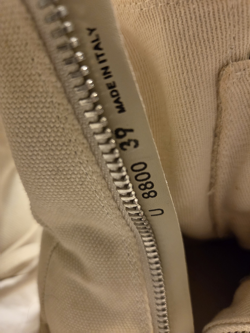 RICK OWENS Cream Canvas RAMONES Size 39 - Picture 3 of 6